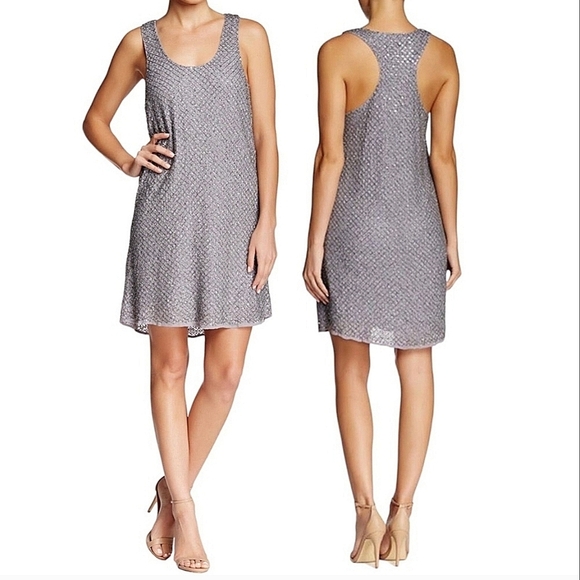 Joie Peri F Beaded Sequined Silk Sleeveless Scoop Neck Racerback Mini Dress XS - Picture 1 of 14